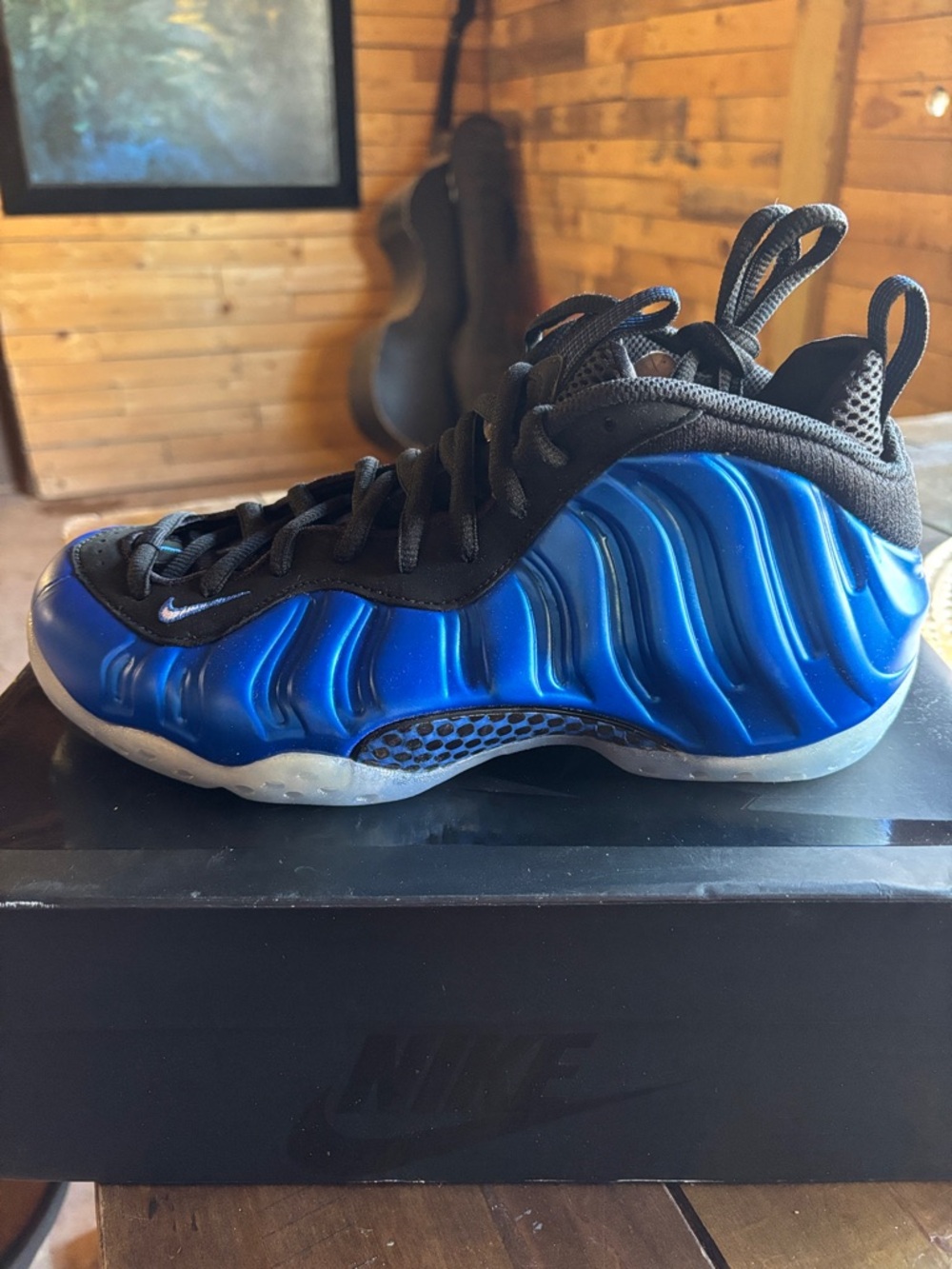 Nike Royal Blue Foamposite One with Black Accents